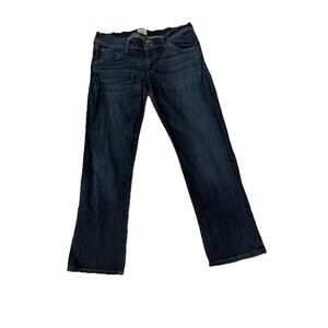 Hudson Jeans Women's 30 Blue Dark Wash Tapered Leg Double Button MADE IN USA